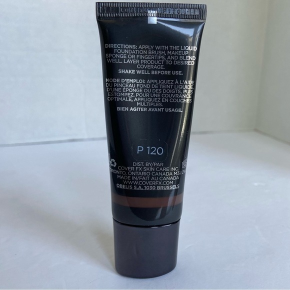 COVER FX Natural Finish Foundation P120 DEEP Full Size 30ml/1oz New Boxed - Picture 8 of 15